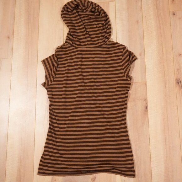 Babydoll Short Sleeve Hoodie Top - Size S - Picture 3 of 4